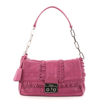  Christian Dior New Lock Ruffle Flap Bag Perforated Pink 2785802
