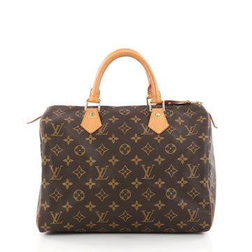 Louis Vuitton Speedy Handbag Monogram Canvas 30 Brown 2786003