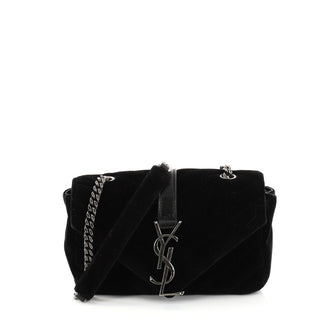 Saint Laurent Classic Monogram Crossbody Bag Matelasse Black 2786703