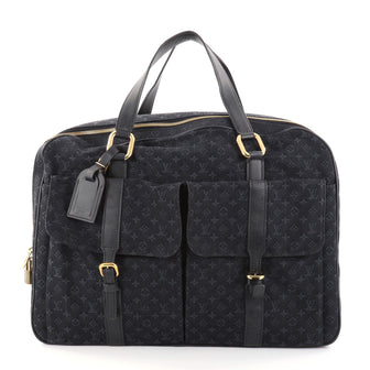 Louis Vuitton Claudine Handbag Mini Lin Blue 2787501