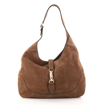 Gucci Jackie Original Shoulder Bag Nubuck Medium Brown 2787901