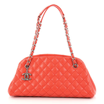 Chanel Just Mademoiselle Handbag Quilted Caviar Medium 2792304