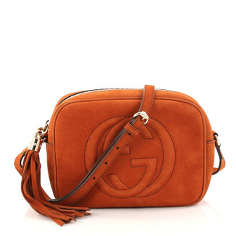 Gucci Soho Disco Crossbody Bag Nubuck Small Orange 2793903