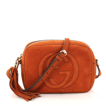 Gucci Soho Disco Crossbody Bag Nubuck Small Orange 2793903
