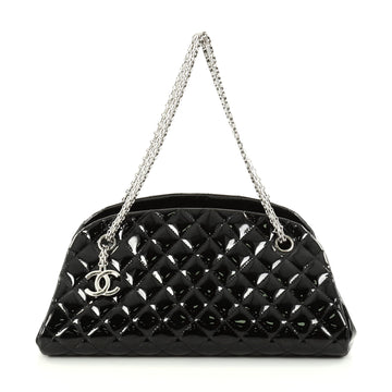 Chanel Just Mademoiselle Handbag Quilted Patent Medium 2794405