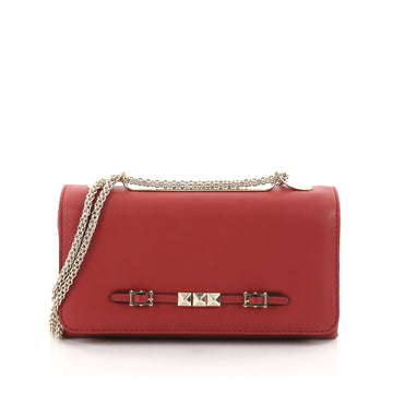 Valentino Cash and Rocket Shoulder Bag Leather Medium Red 2795901