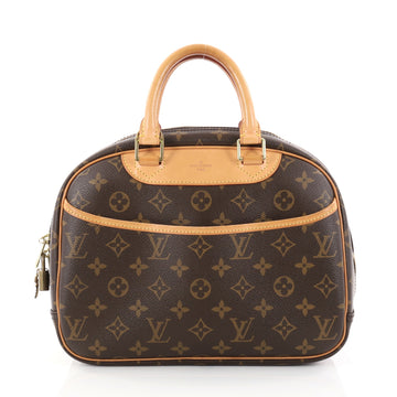 Louis Vuitton Trouville Handbag Monogram Canvas Brown 2796202