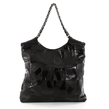 Chanel Brooklyn Tote Leather Patchwork Medium Black 2796901