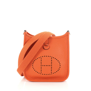 Hermes Evelyne Crossbody Gen III Clemence TPM Orange 2797101