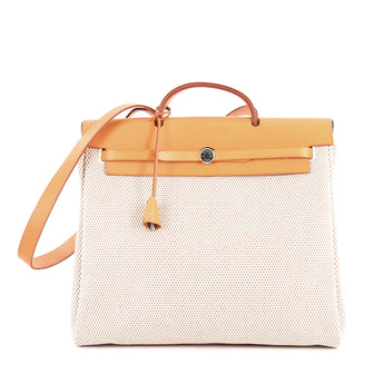 Hermes Herbag Toile and Leather MM Neutral 2799602