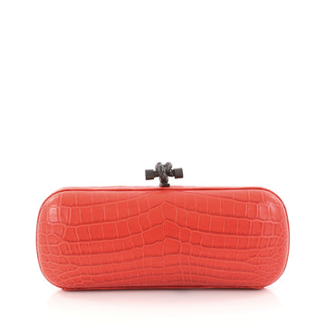 Bottega Veneta Box Knot Clutch Crocodile Long Red 2802401