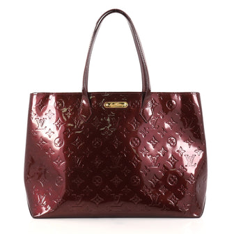 Louis Vuitton Wilshire Handbag Monogram Vernis MM Red 2805401