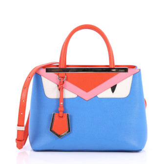 Fendi 2Jours Monster Handbag Calfskin Petite Blue 2807101