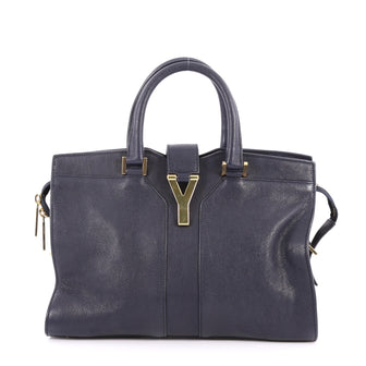 Saint Laurent Chyc Cabas Tote Leather Small Blue 2807202