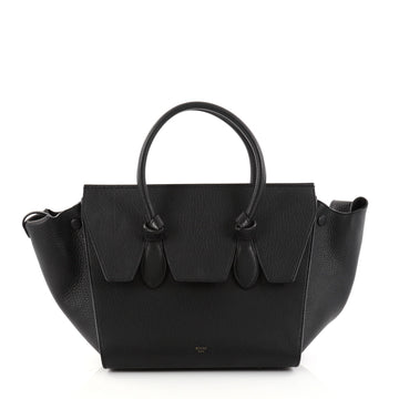 Celine Tie Knot Tote Grainy Leather Mini Black 2807203