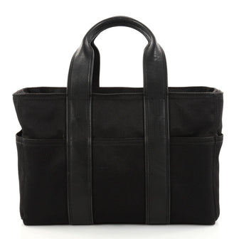 Hermes Acapulco Tote Toile and Leather PM Black 2807302