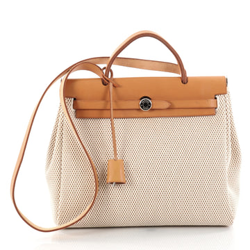 Hermes Herbag Toile and Leather PM Neutral 2807701
