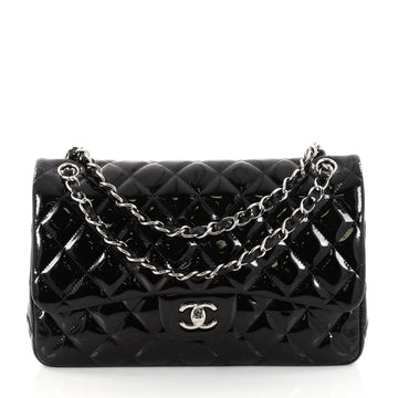 Chanel Classic Double Flap Bag Quilted Patent Jumbo 2807901