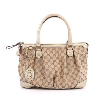 Gucci Sukey Top Handle Satchel GG Canvas Medium Brown 2808201
