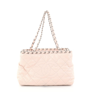 Chanel Chain Me Tote Quilted Calfskin Small Pink 2808302