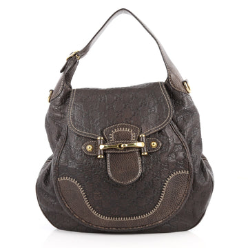 Gucci New Pelham Shoulder Bag Guccissima Leather Large Brown 2809001