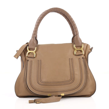 Chloe Marcie Shoulder Bag Leather Medium Brown 2809002