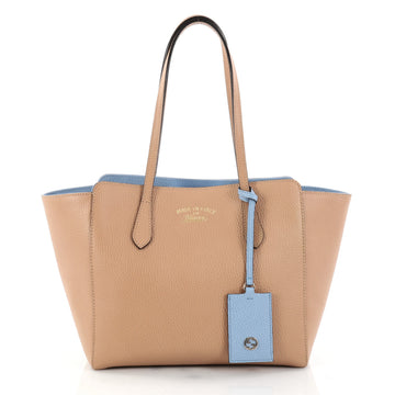 Gucci Swing Tote Leather Small Brown 2809905
