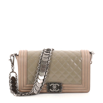Chanel Medallion Boy Flap Bag Quilted Glazed Calfskin 2810201