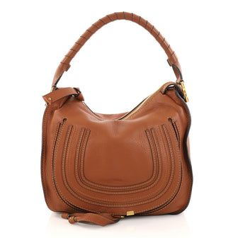 Chloe Marcie Hobo Leather Medium Brown 2810601
