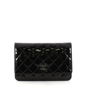 Chanel Wallet on Chain Quilted Patent Black 2811402