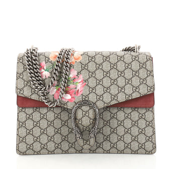 Gucci Dionysus Handbag Blooms Print GG Coated Canvas Medium Brown 2812001