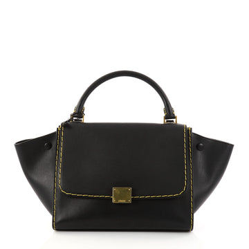 Celine Trapeze Handbag Leather Small Black 2812401