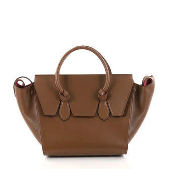 Celine Tie Knot Tote Smooth Leather Mini Brown 2812402