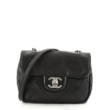 Chanel CC Flap Crossbody Bag Quilted Lambskin Mini Black 2812501