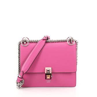 Fendi Kan I Handbag Leather Small Pink 2813802