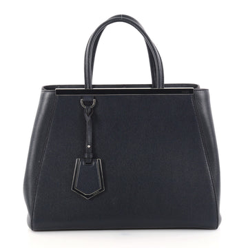 Fendi 2Jours Handbag Leather Medium Blue 2814602
