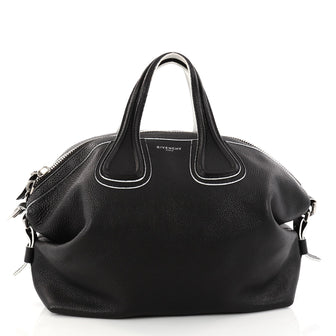 Givenchy Nightingale Satchel Waxed Leather Medium Black 2814803