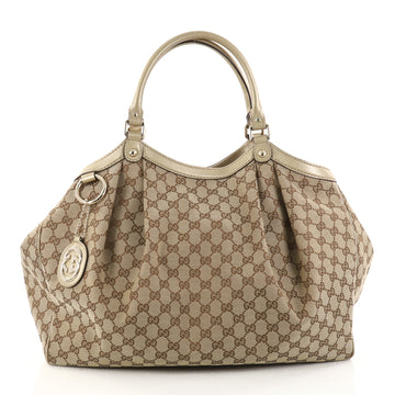 Gucci Sukey Tote GG Canvas Large Brown 2815202