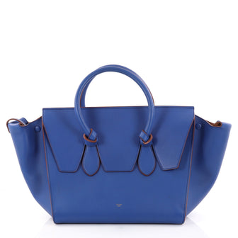 Celine Tie Knot Tote Smooth Leather Large Blue 2816401