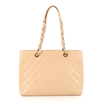Chanel Grand Shopping Tote Quilted Caviar Neutral 2816501