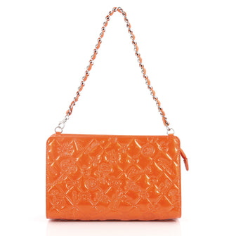 Chanel Lucky Symbols Pochette Embossed Quilted Patent 2817204