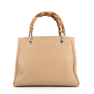 Gucci Bamboo Shopper Tote Leather Small Neutral 2817302
