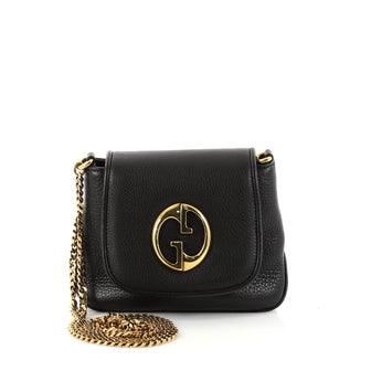Gucci 1973 Crossbody Bag Leather Small Black 2818502