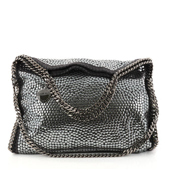 Stella McCartney Falabella Tote Studded Faux Suede Small Gray 2818503