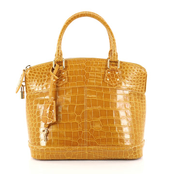 Louis Vuitton Lockit Handbag Crocodile PM Yellow 2819801