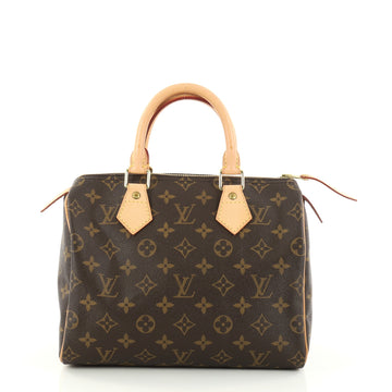 Louis Vuitton Speedy Handbag Monogram Canvas 25 Brown 2821301