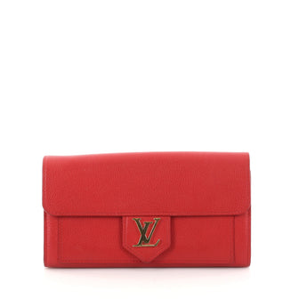 Louis Vuitton Lockme Wallet Calfskin Red 2821302