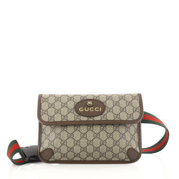 Gucci Animalier Waist Bag GG Coated Canvas with Leather Brown 2822701