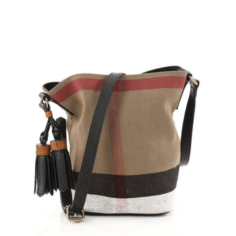 Burberry Ashby Handbag House Check Canvas Mini Brown 2822801