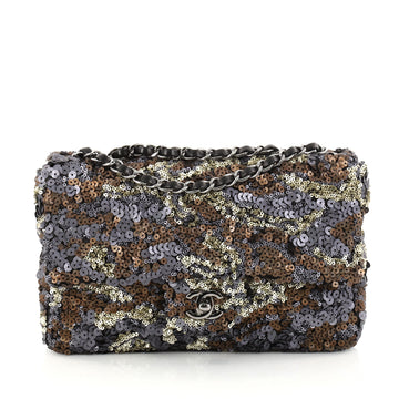 Chanel Classic Single Flap Bag Multicolor Sequins Medium 2824001